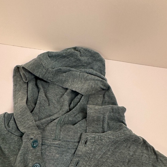 Hooded Henley Shirt Long Sleeve‎ Casual Comfy Pullover Top - Picture 4 of 8